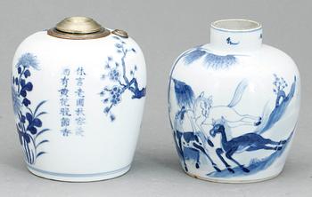 BOJANER, 2 st. Porslin, Kina, 1900-tal.