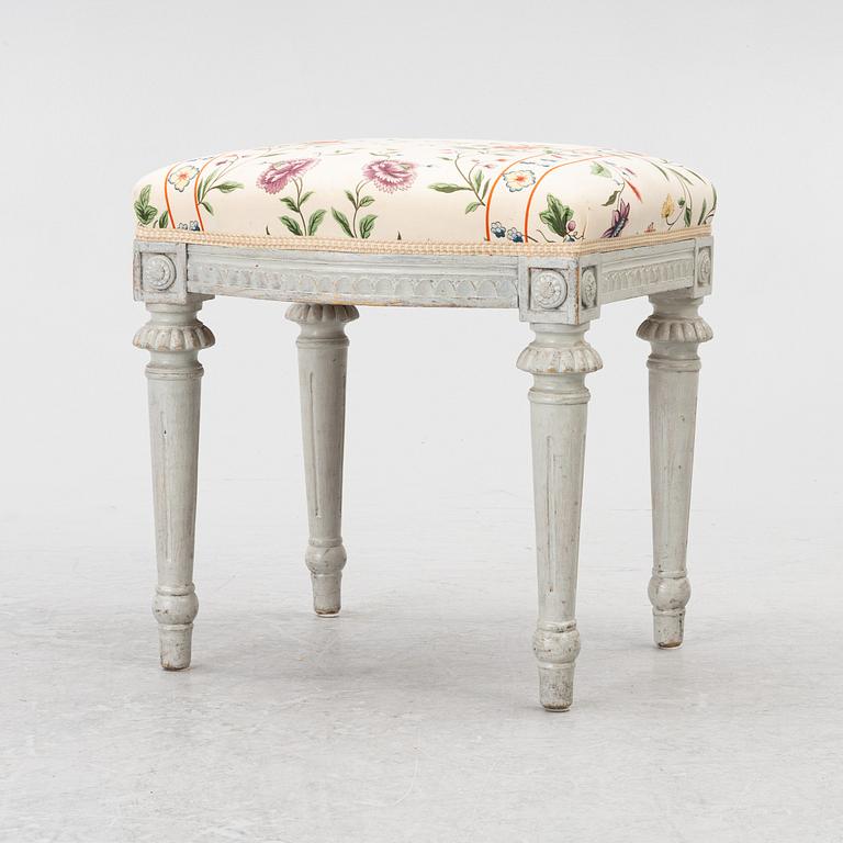 A Swedish late 18th century stools, Gustavian.