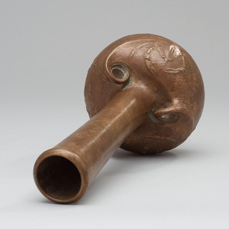An Emy Wahlström Art Nouveau patinated bronze vase by AB Hugo Elmqvist, Stockholm.