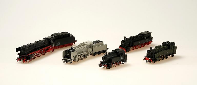 ÅNGLOK, 5 st, Fleischmann, Primex, Trix Express samt Piko, H0.