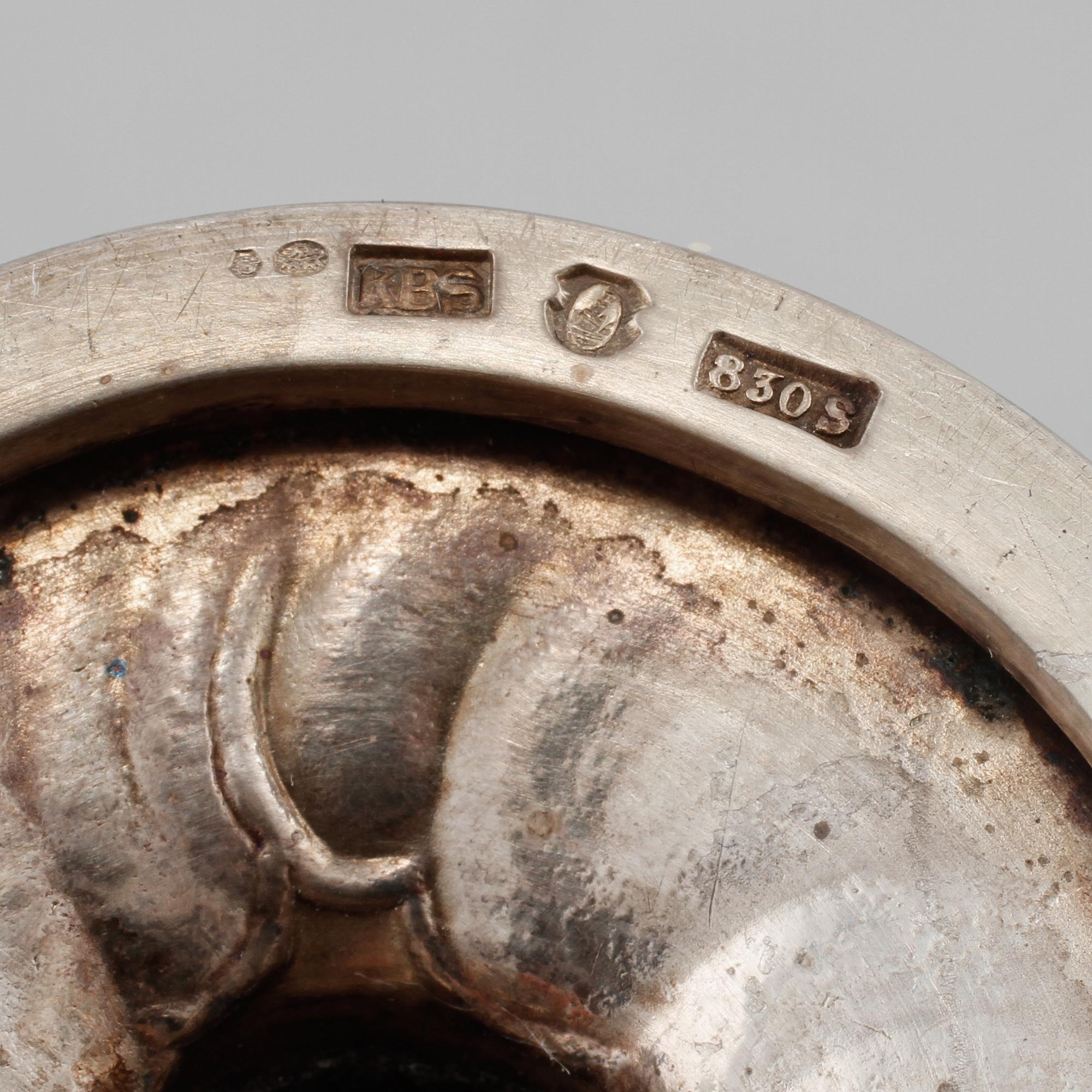 SENAPSKANNA, Kay Bojesen, Köpenhamn, omkring 1920. Totalvikt 135 gram.