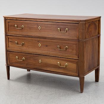 A late gustavian chest of drawers from around year 1800.