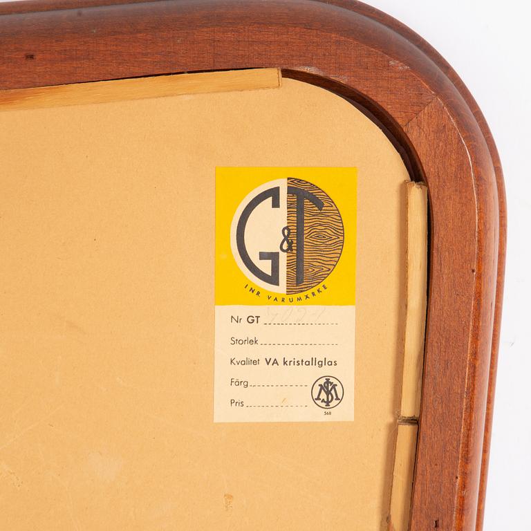 A Swedish Modern mirror, Glas & Trä, Hovmantorp, 1940s/50s.