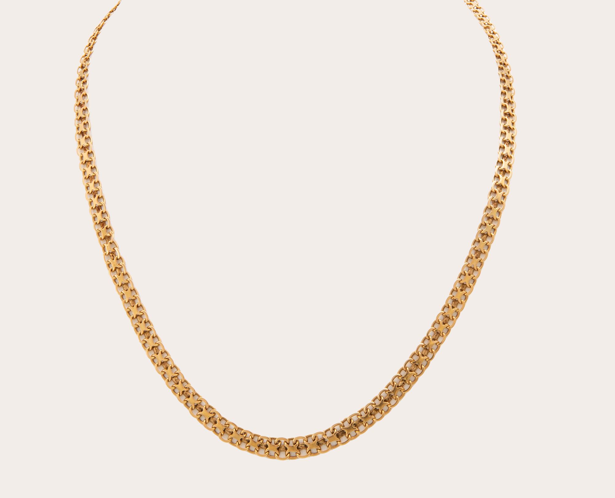 Halsband x-länk 18K guld.