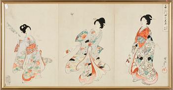 Yoshu Chikanobu · YOSHU CHIKANOBU, träsnitt, Japan, sent 1800-tal.