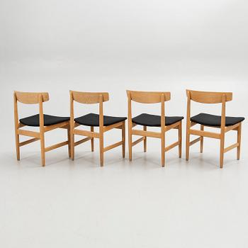 Børge Mogensen, Chairs, 4 pcs, "Öresund", Karl Andersson & Söner, second half of the 20th century.