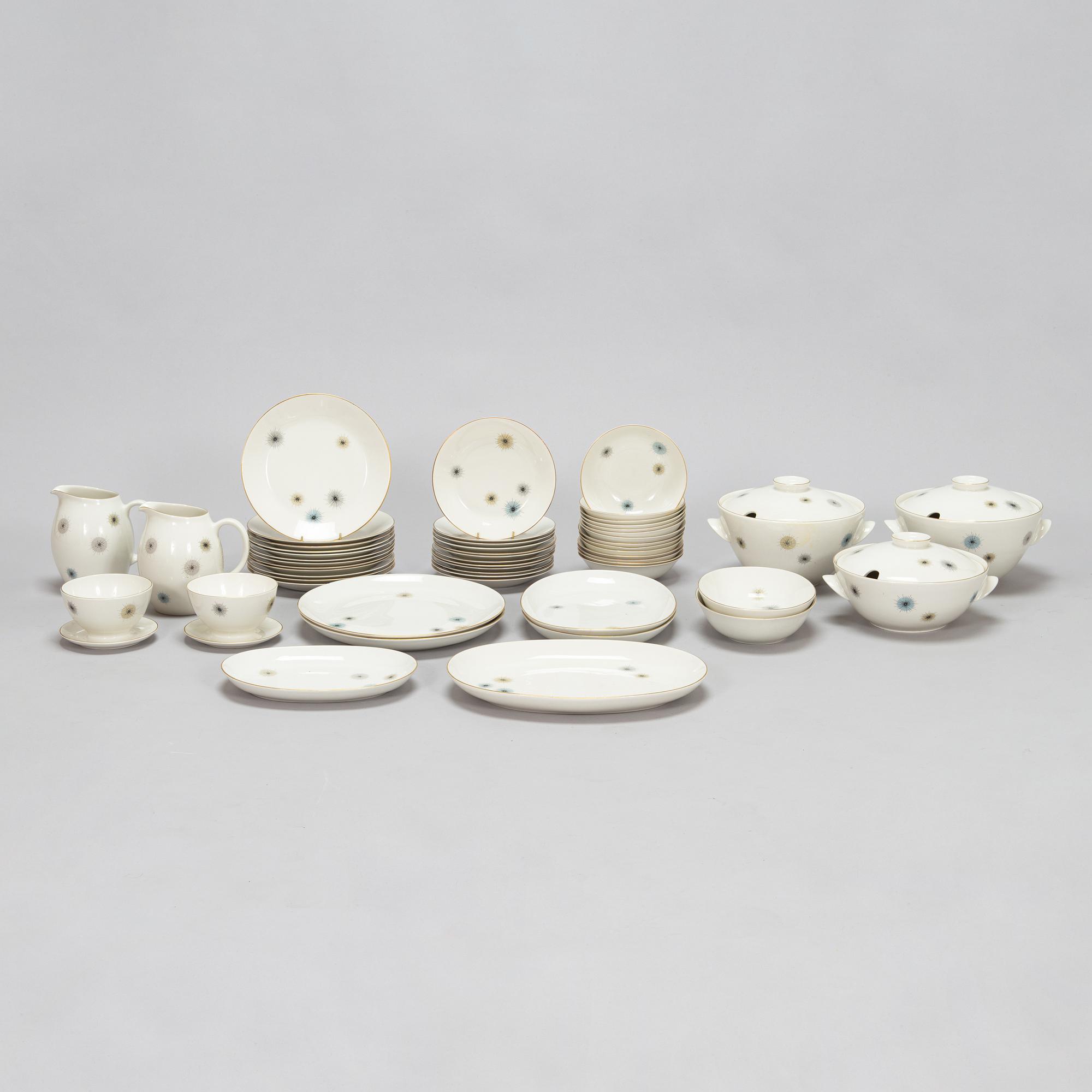 Raija Uosikkinen, ruoka-astiasto, "Jupiter", posliini, Arabia 1960-67.