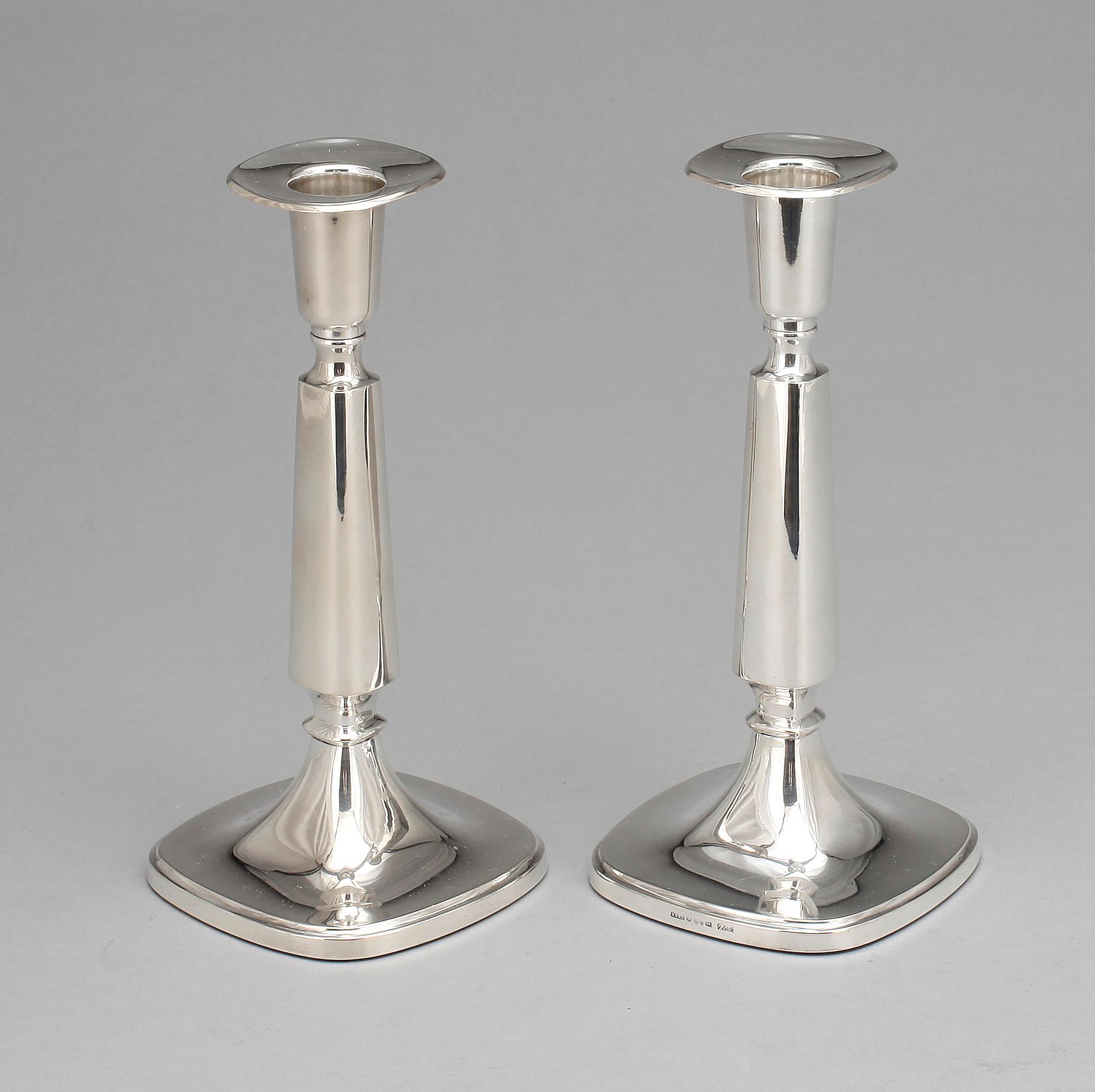 LJUSSTAKAR, 2 par, silver, Thore Eldh, Cecson Göteborg, 1958 samt 1964.