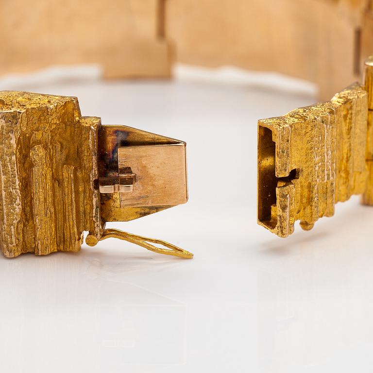 Björn Weckström, "Mystica", a 14K gold bracelet. Lapponia 1973.