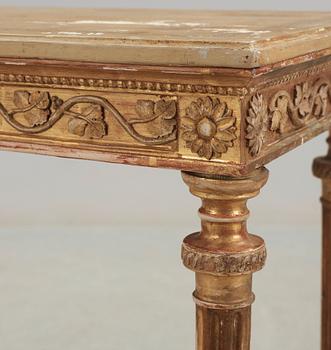 A late Gustavian console table in the manner of P Ljung.