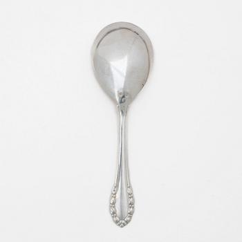 Georg Jensen, large serving spoon, silver, model "Lily of the Valley", Copenhagen, Denmark 1931.