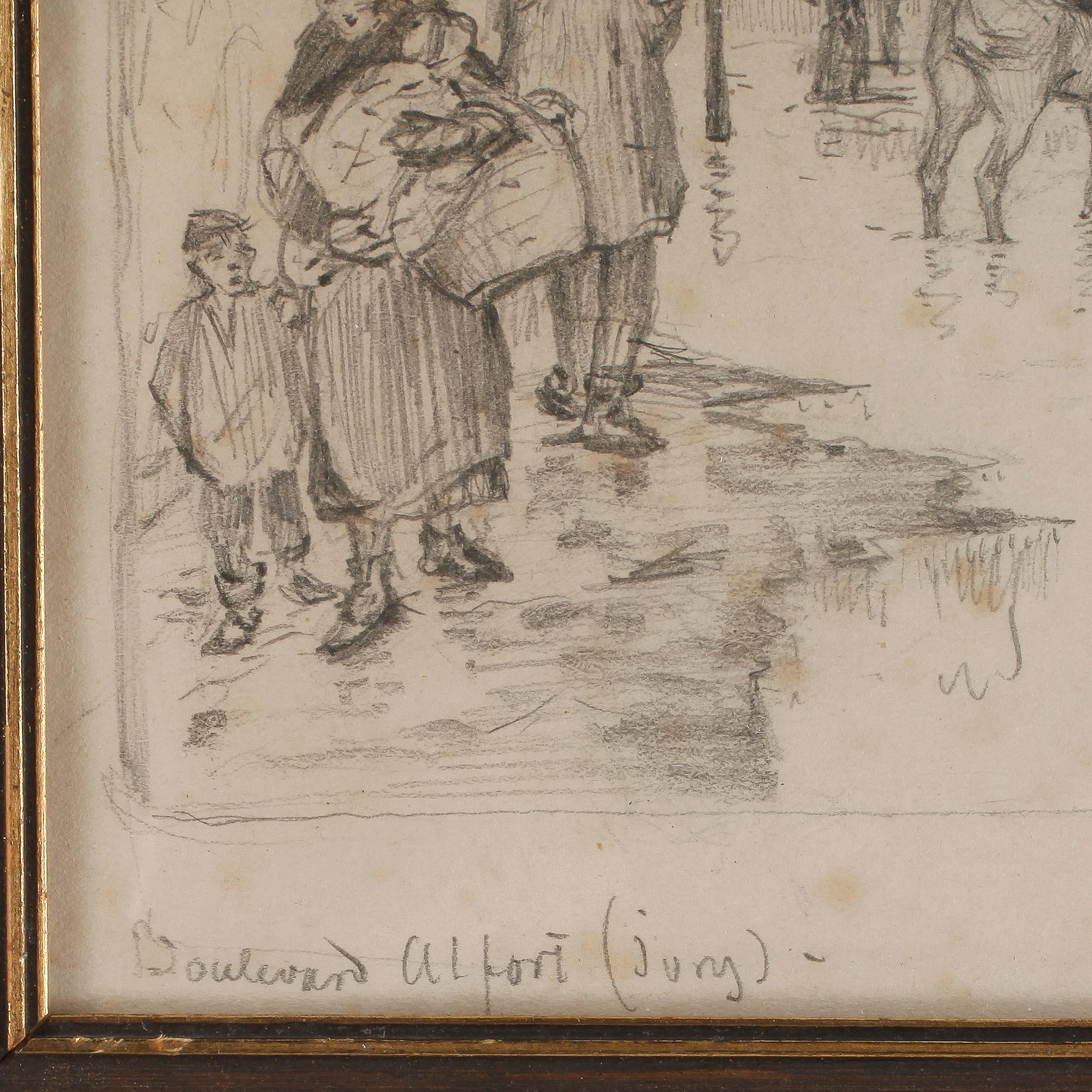 JOHN GEORG ARSENIUS, teckning, signerad 1882.