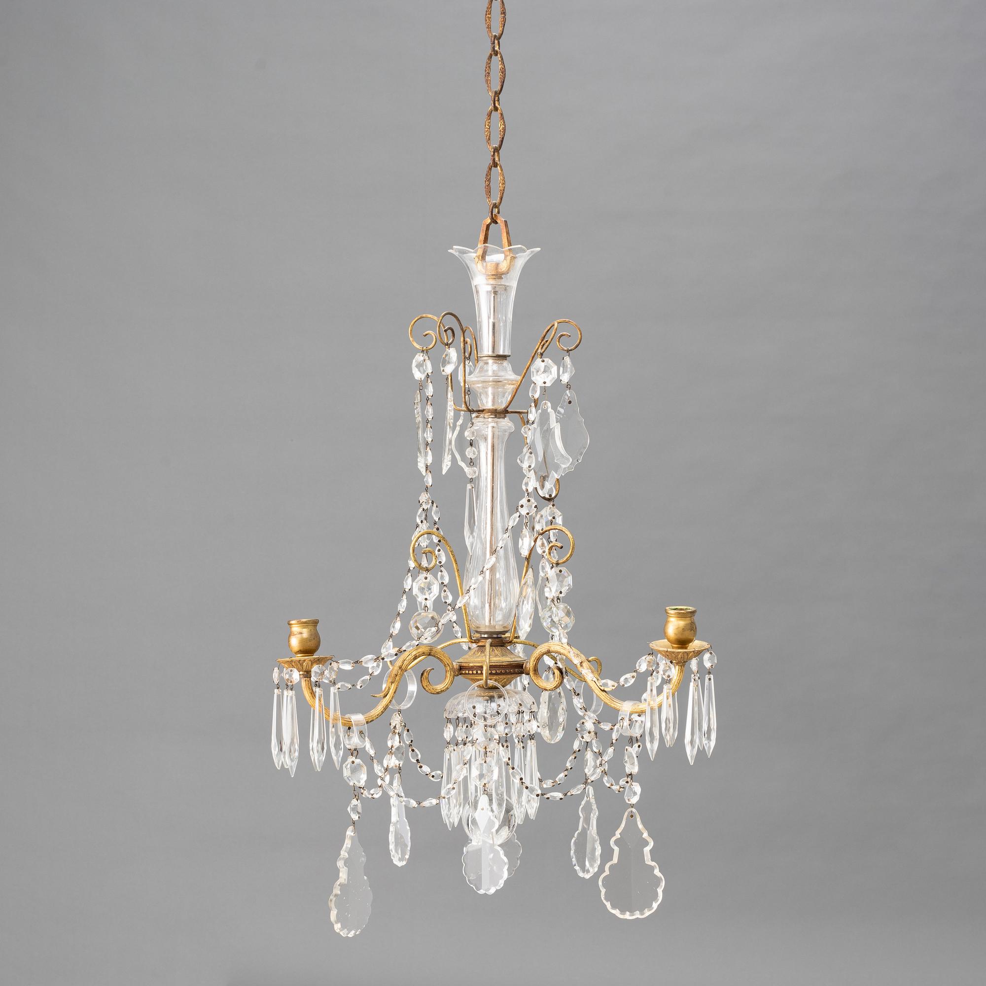 A chandelier, turn of the century 1900.