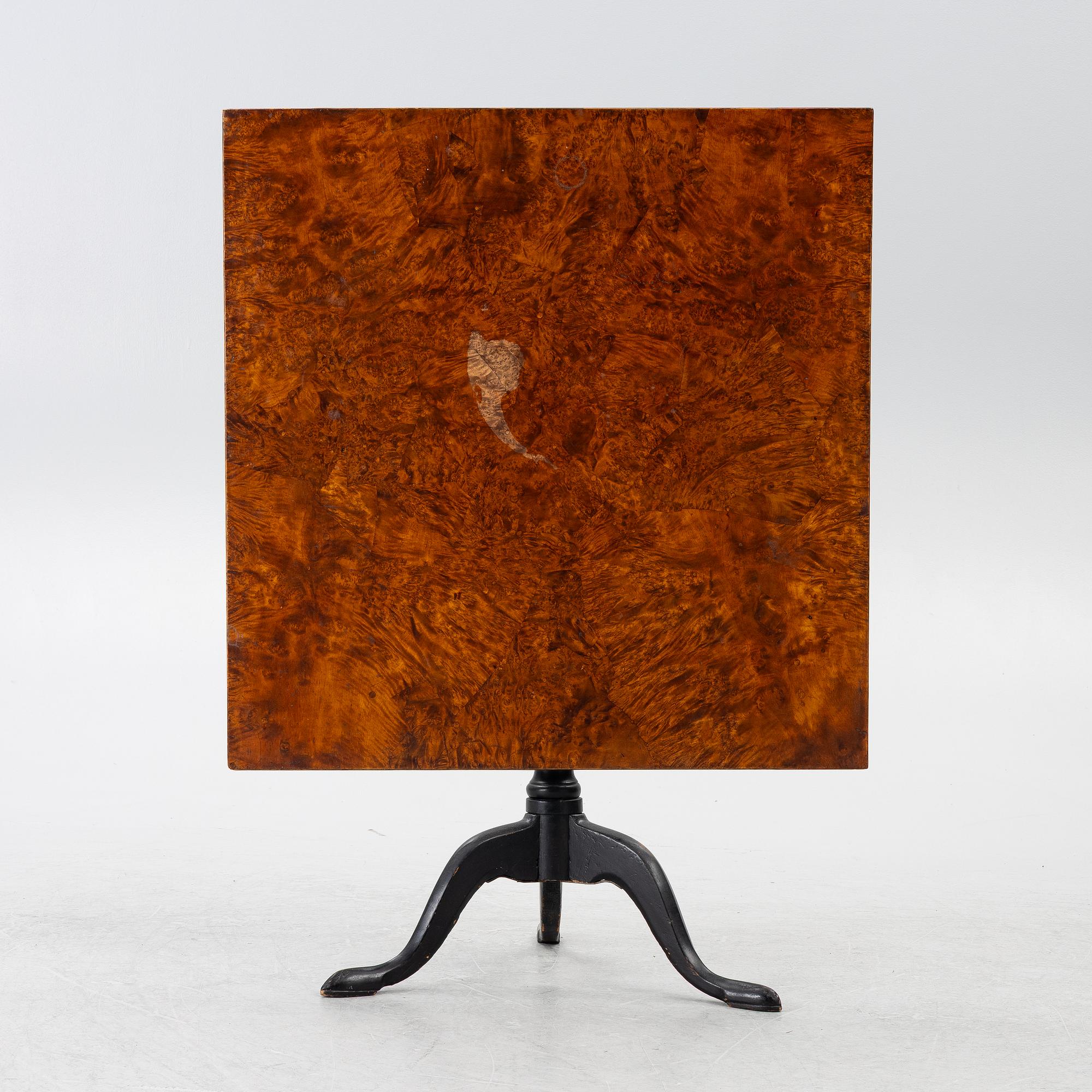 A tilt-top table, around 1800.