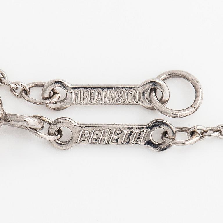 Tiffany & Co, Elsa Peretti, a platinum necklace, "Diamonds by the Yard",with a diamond approx. 0.05 ct.