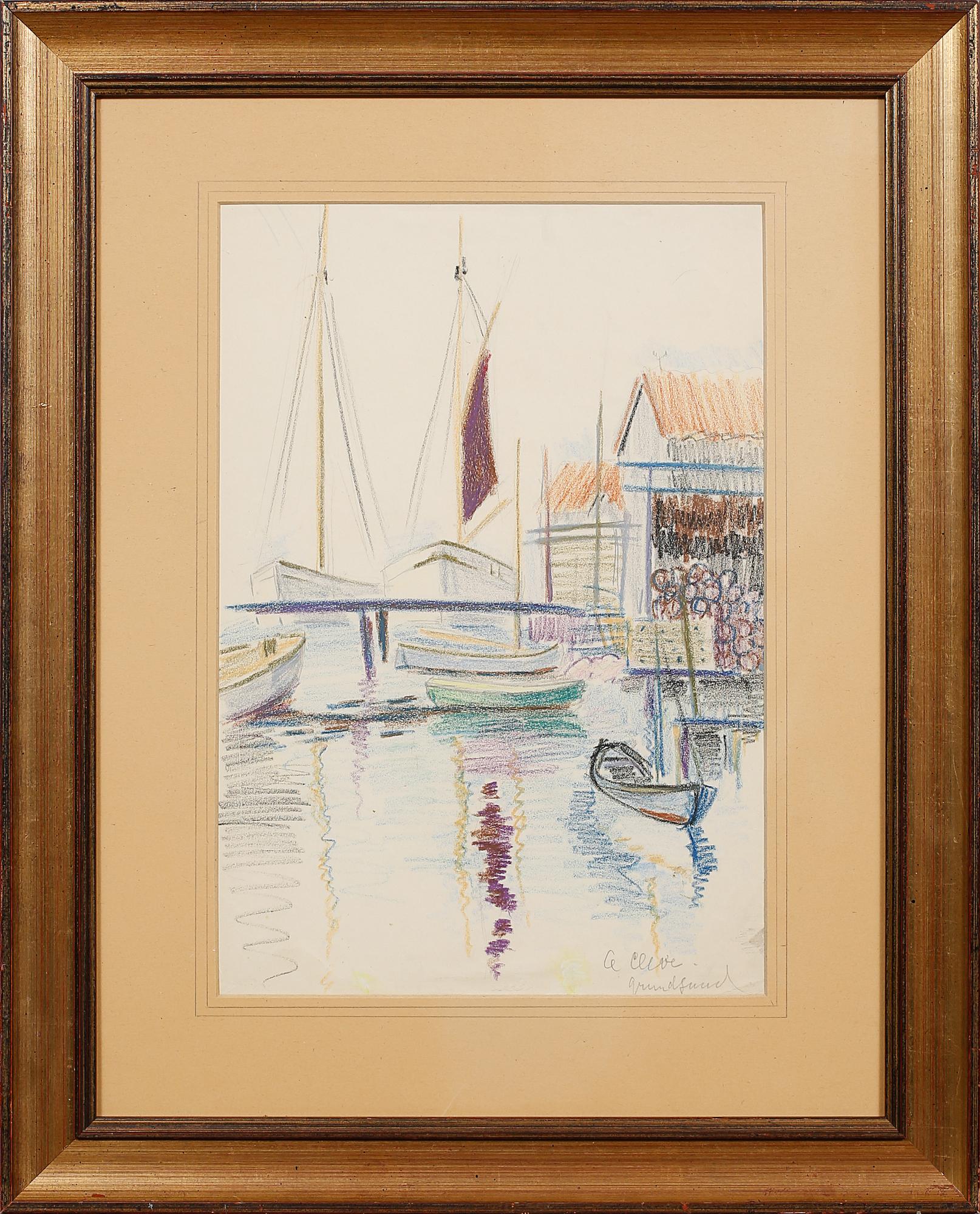 AGNES CLEVE, krita, signerad.