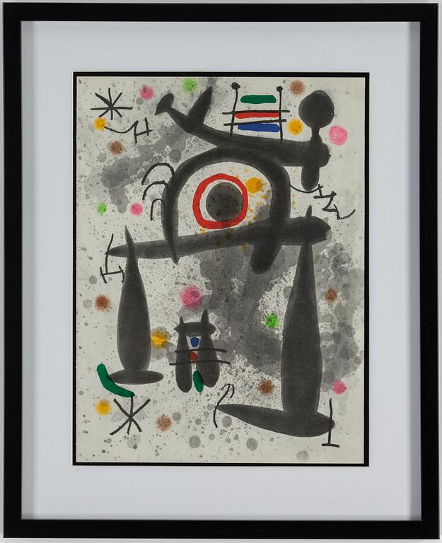 JOAN MIRÓ, after, color litograph, from Derrière le Miroir no 195, 1971.