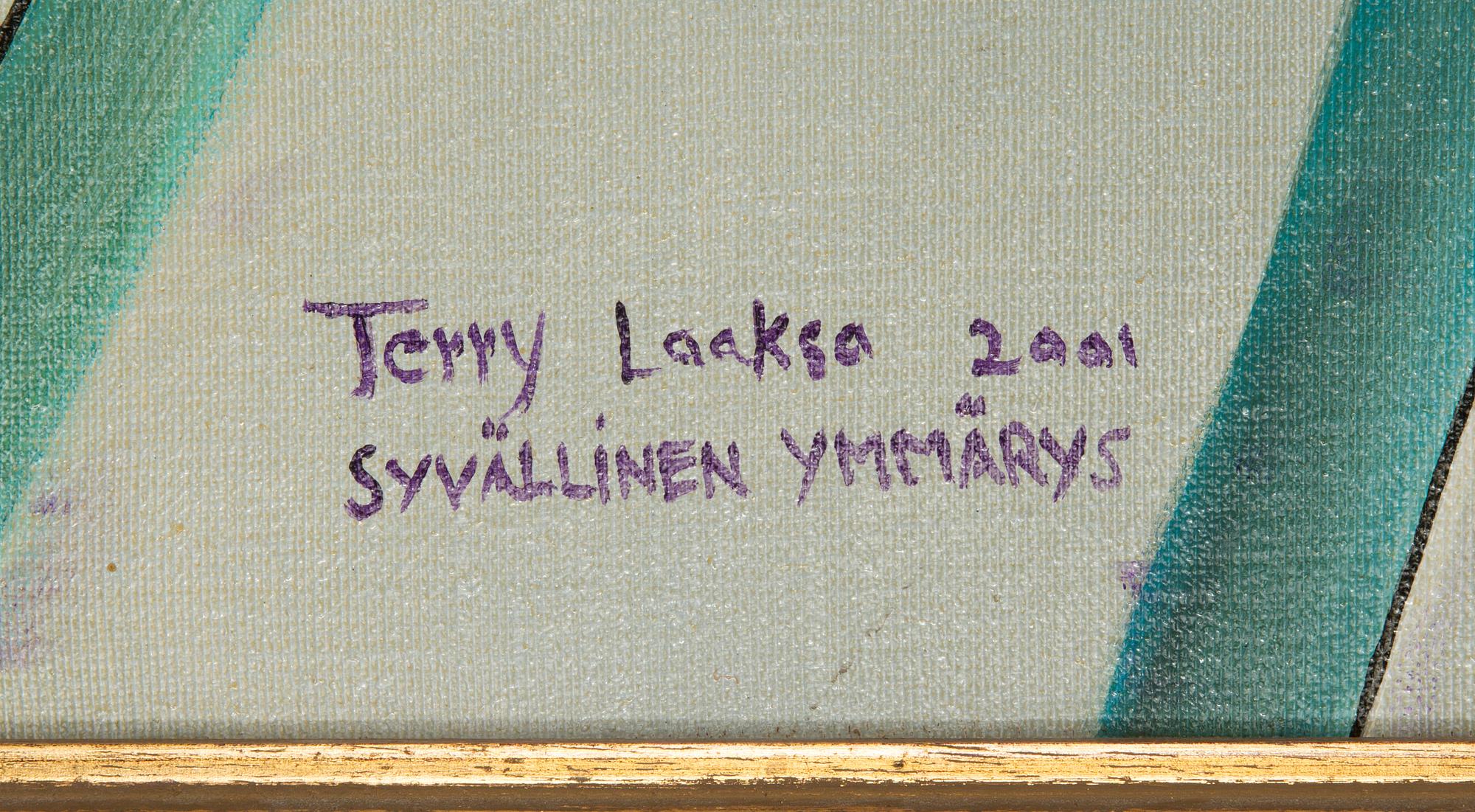 Terry Laakso, olja på duk, signerad och daterad 2001.