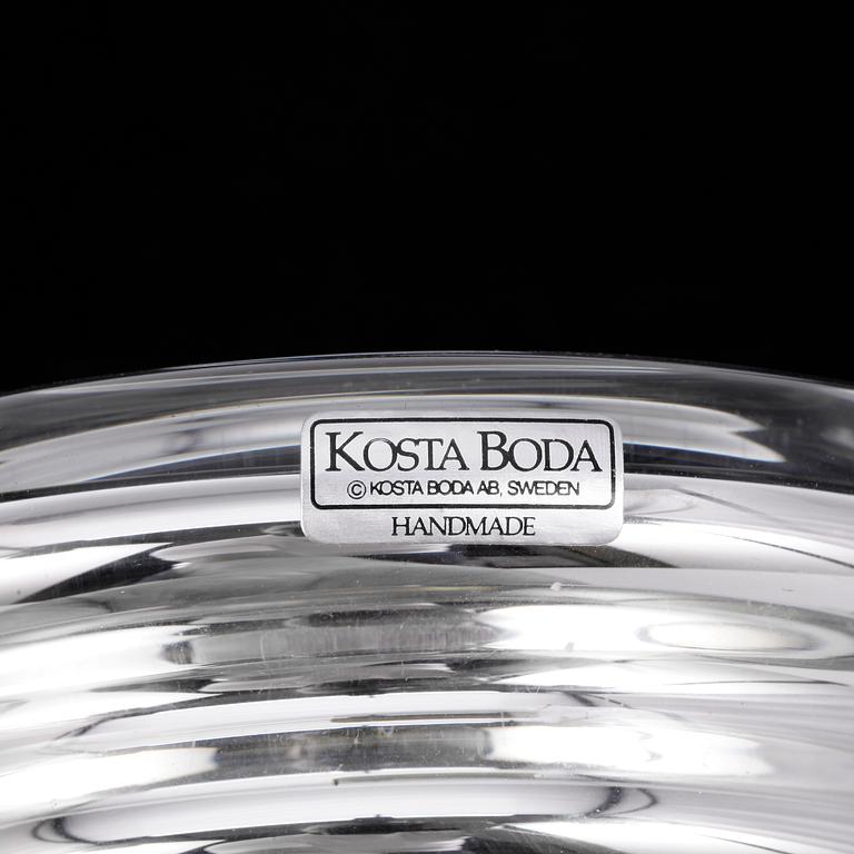 SKÅL, glas med silverlegering, Monica Backström, Boda, signerad.