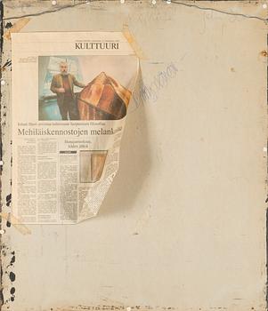 Juhani Harri, assemblage, signed verso.