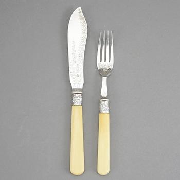 BESTICK, 24 delar, pläter, England, 1900-talets mitt.