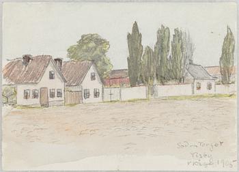 Wilhelm Kåge, a set of eight drawings, signed and dated 1905 and 1955 respectively.