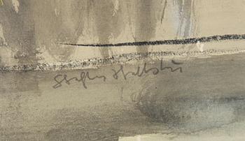 Staffan Hallström, akvarell, signerad.