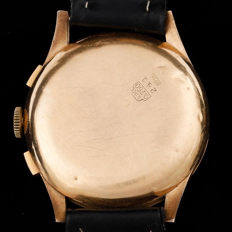 ARMBANDSUR, herr, 18k guld, Cyclar, Chronographe Suisse, 1940-tal.