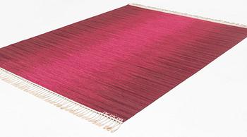 Claesson Koivisto Rune, a carpet, "Forell, Cerise" flat weave, ca 250 x 200 cm, signed AB MMF MC EK OR.