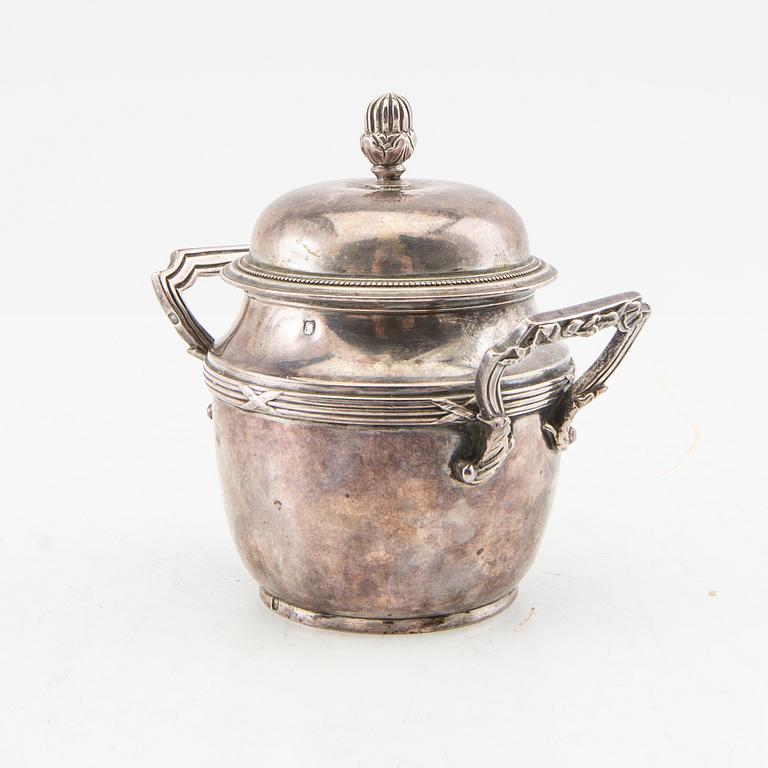 Urn with lid, silver, France, circa 1900.