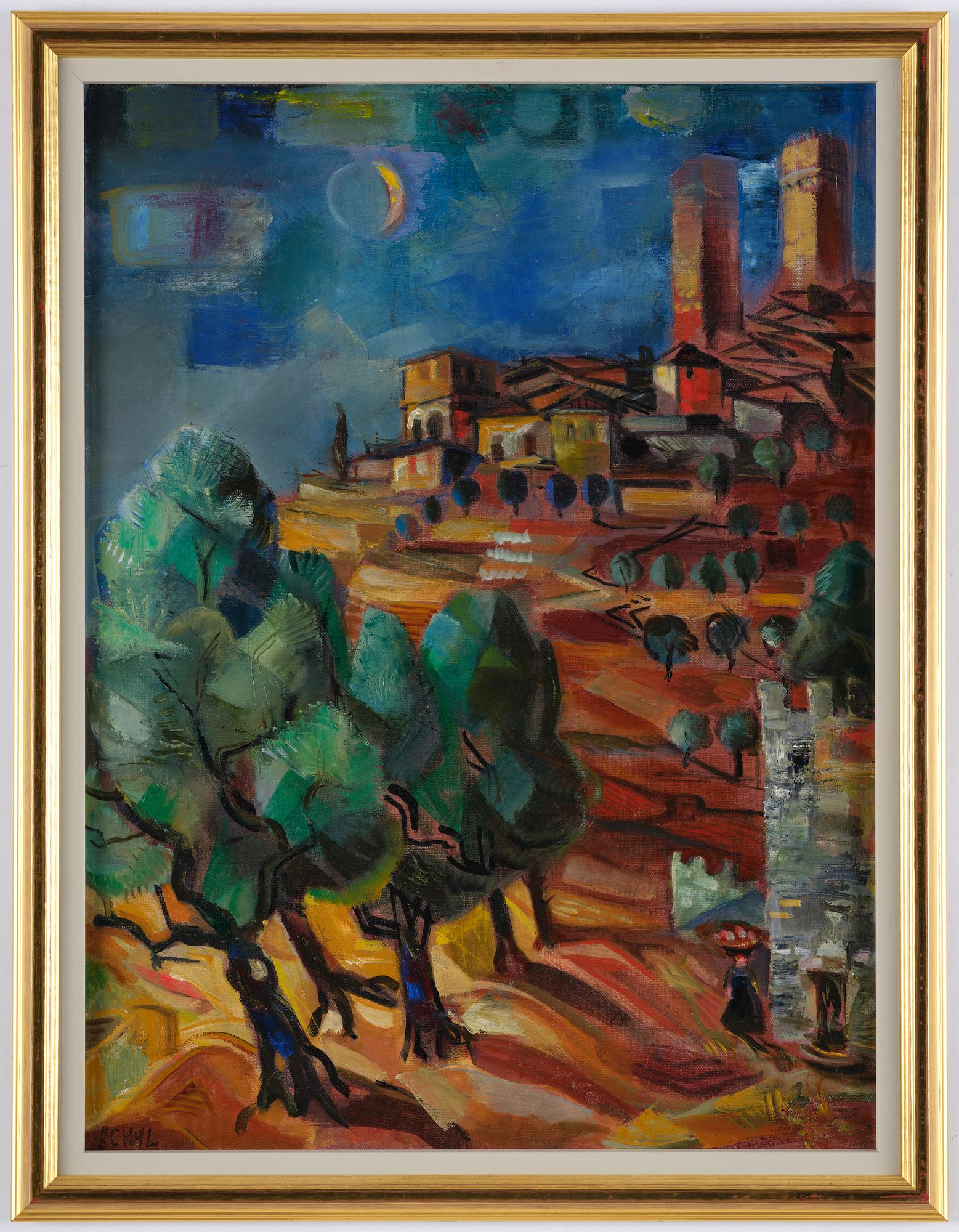 Jules Schyl, Kubistiskt landskap.