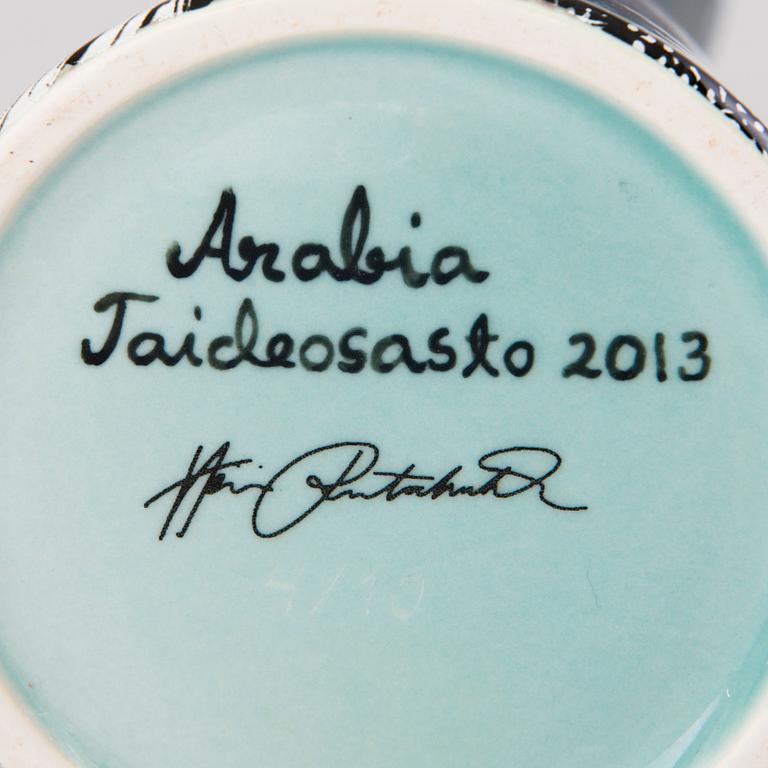 HEINI RIITAHUHTA, a porcelain vase/candlestick, Pro Arte 4/10 2013, signed Heini Riitahuhta.