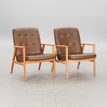 FÅTÖLJER, ett par, 1960-tal.