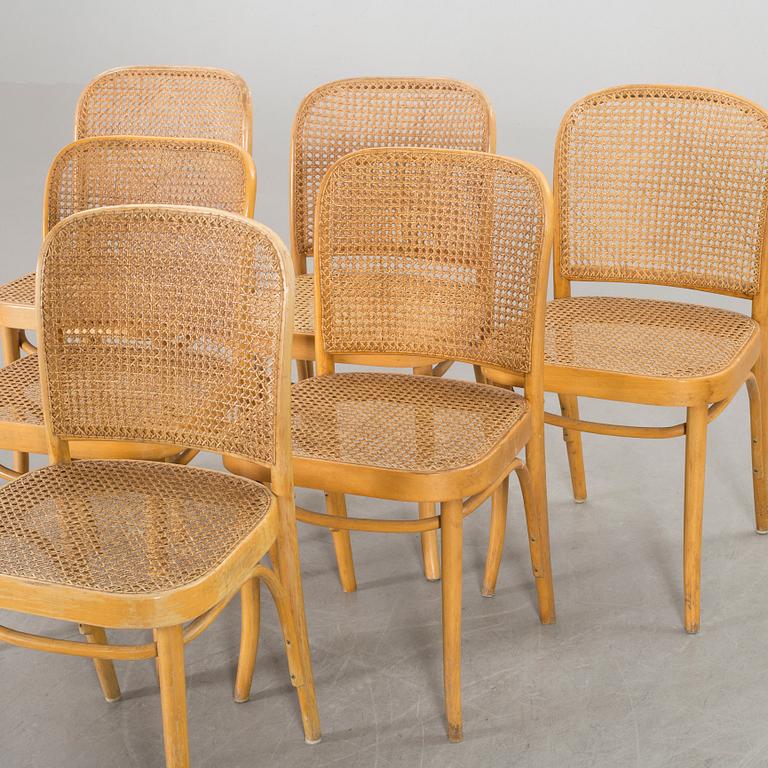 A SET OF SIX BENTWOOD CHAIRS,