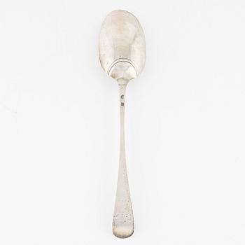 A Swedish Silver Serving Spoon, mark of Berndt Falkengren, Visby (1737-1785).