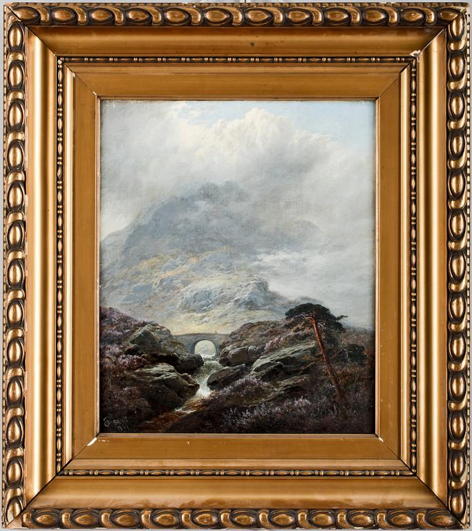 GEORGE BLACKIE STICKS, olja på duk. Sign o dat 1894.