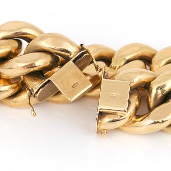 ARMBAND, 18K guld. Total vikt ca 66 g.