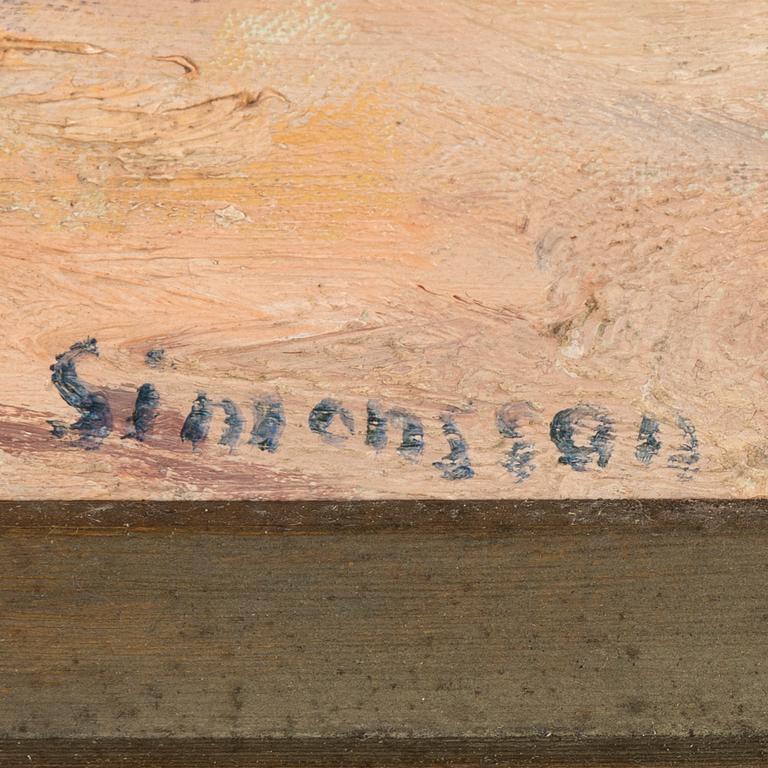 Birger Simonsson, oil on canvas, signed.