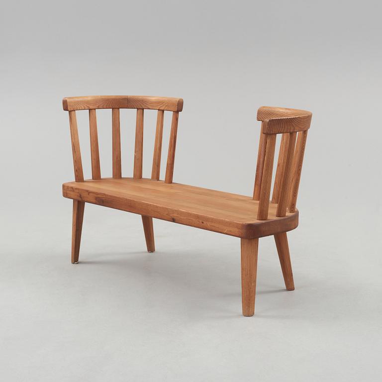 An Axel Einar Hjorth 'Utö' stained pine sofa, Nordiska Kompaniet, Sweden 1930's.