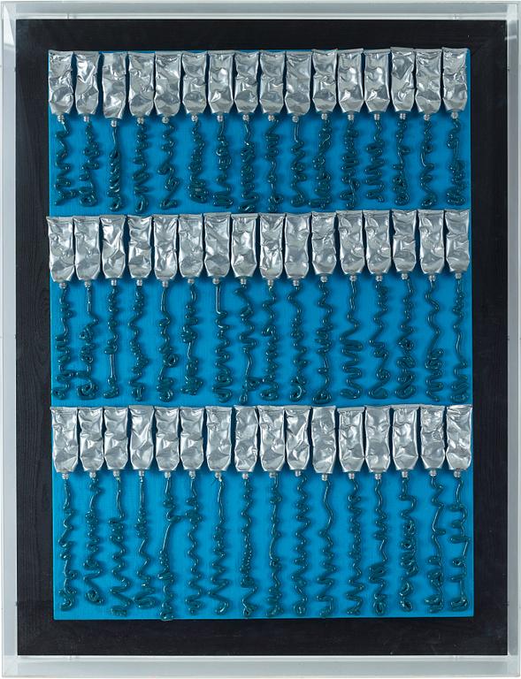 Fernandez Arman, ”Blue and Silver”.