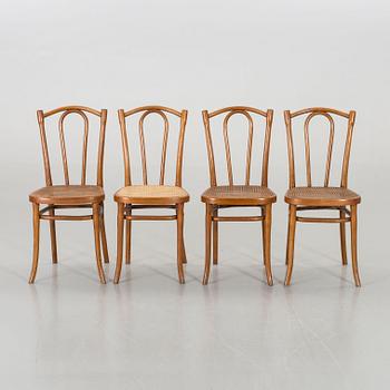 A SET OF SIX BENTWOOD THONET CHAIRS.