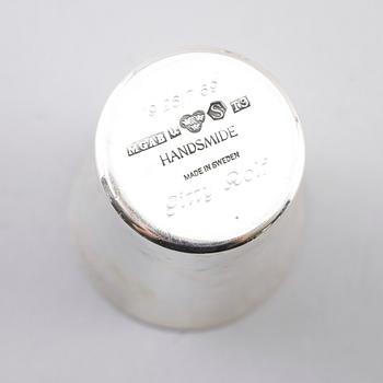 BÄGARE, 6 st, silver, MGAB, Uppsala 1969. Vikt ca 350 gram.