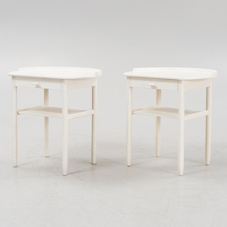 Sven Engström och Gunnar Myrstrand, a pair of bedside tables, Bodafors, dated 1962.