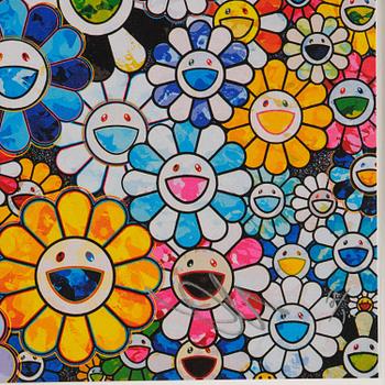 Takashi Murakami, "Flowers with smiley face".