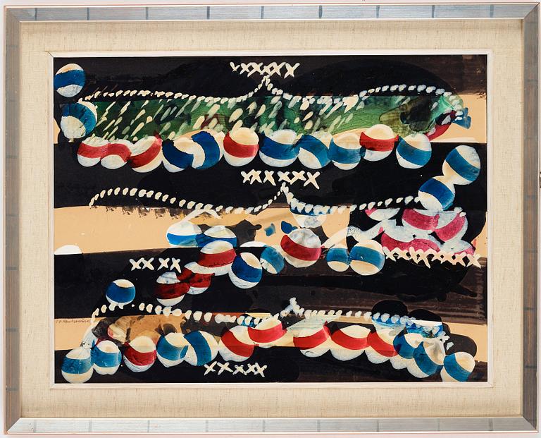 CARL FREDRIK REUTERSWÄRD, laquer and tempera on paper panel, signed CF Reauterswärd.