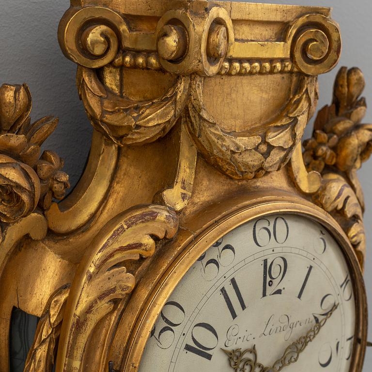 An end of the 18th century Gustavian wall clock.