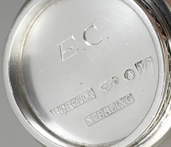 PARTI SILVER, 13 del, bland annat fat samt bägare, Borgila, Stockholm, 1940-tal. Vikt 335 gram.