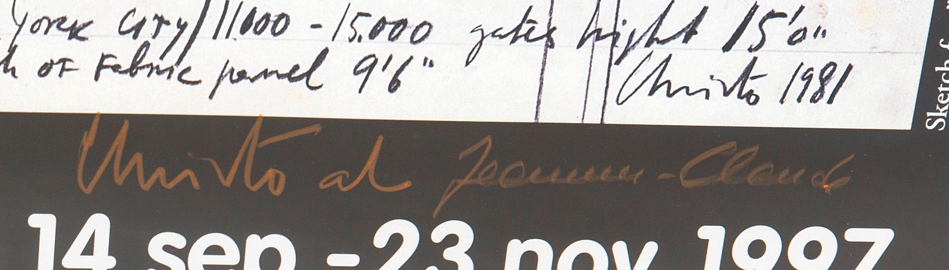 Christo & Jeanne-Claude , Christo & Jeanne-Claude, poster signed.