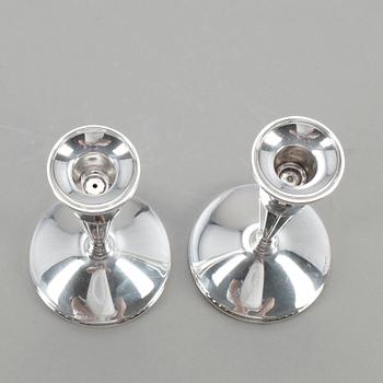 LJUSSTAKAR, ett par, silver, MGAB, 1964.