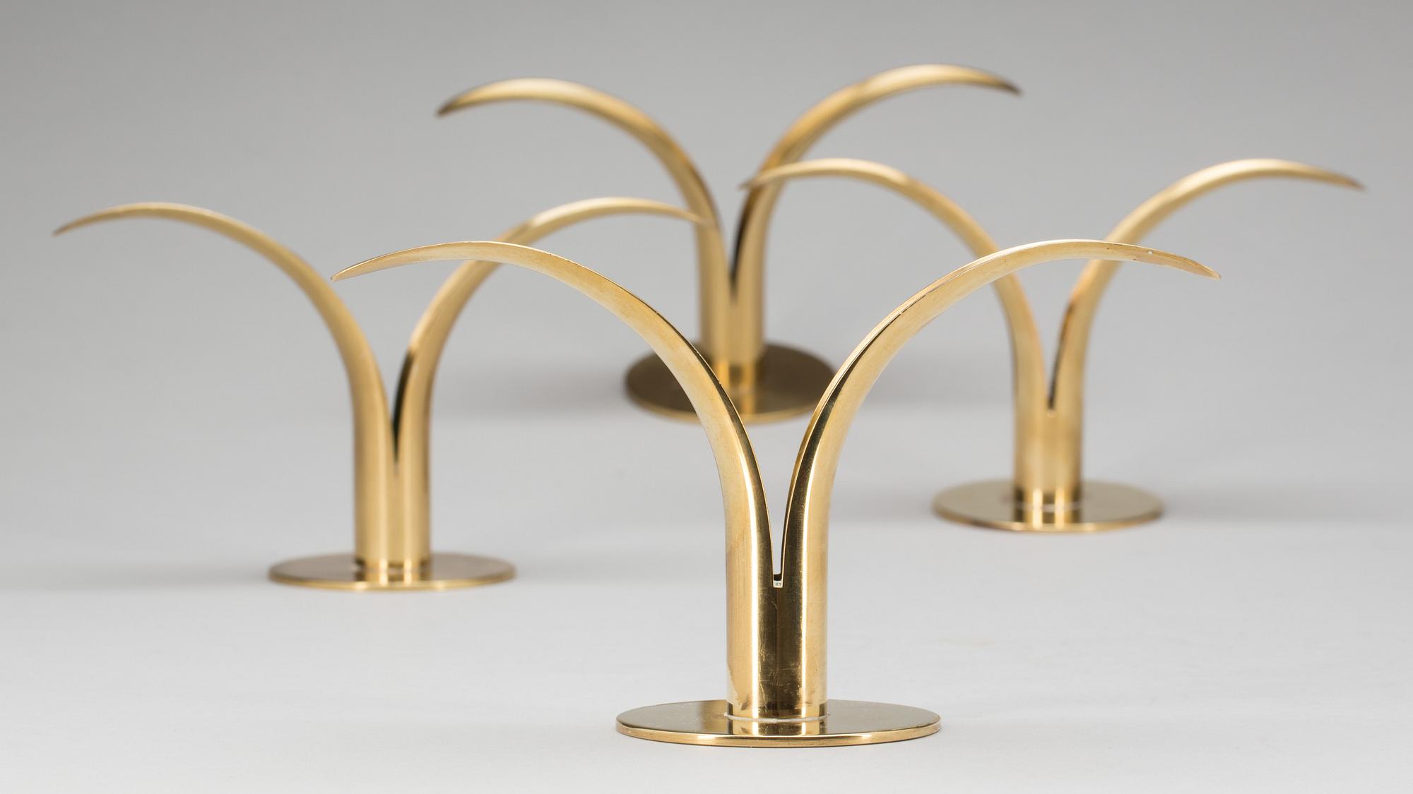 LJUSSTAKAR, 4 st, "Liljan", Ivar Ålenius Björk för Ystad-Metall.